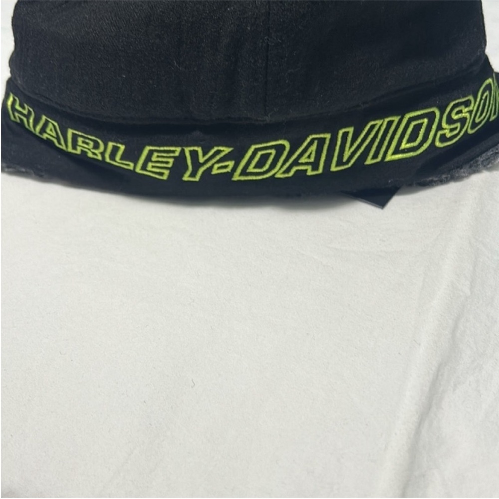 Harley-Davidson Large Hat Willie G Skull Fitted Flap Hat Black Beauty 7 3/8 NWT - Picture 7 of 11